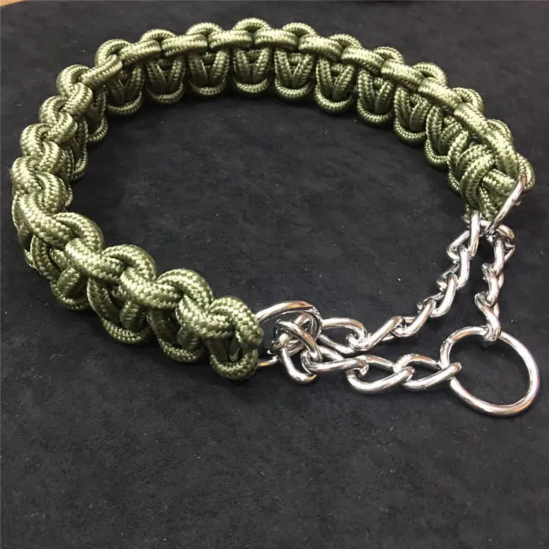 Medium and Large Dog Chain Collar P Style