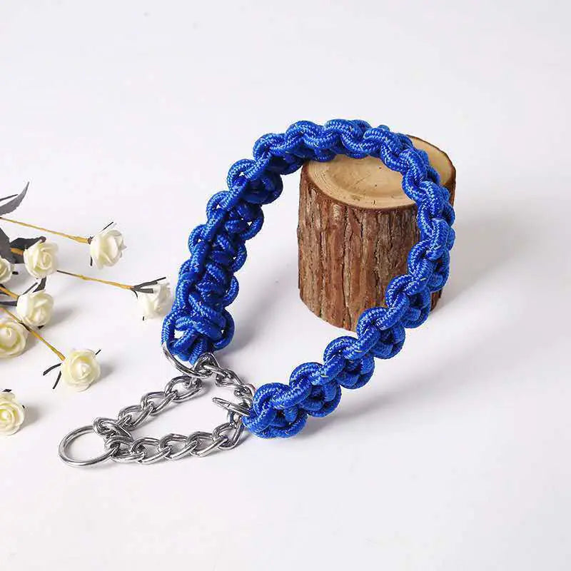 Medium and Large Dog Chain Collar P Style